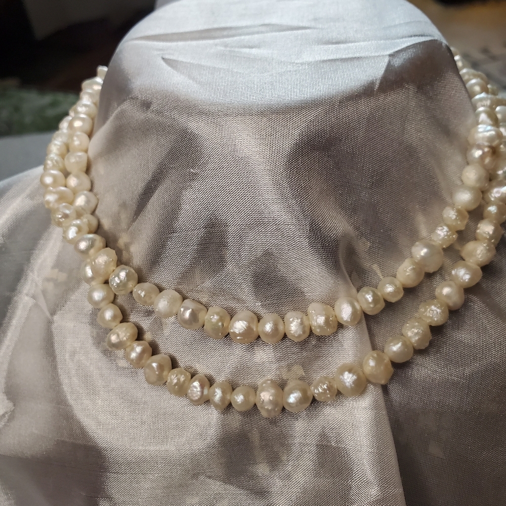 Freshwater Pearl Necklace- Single or Double Strand